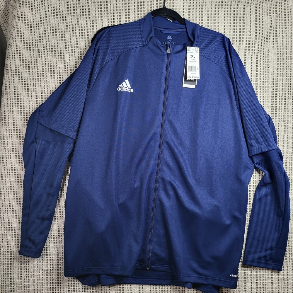 adidas Condivo 20 Mens Training Jacket‎ Soccer (FS7114) Blue XXL